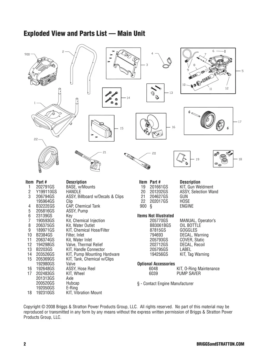 BRIGGS AND STRATTON, 020363, IPL.2
